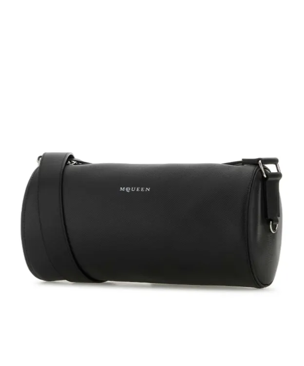 Logo Printed Roller Shoulder Bag