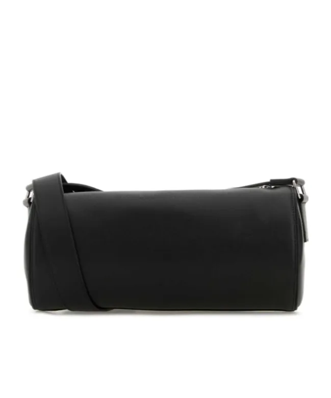 Logo Printed Roller Shoulder Bag