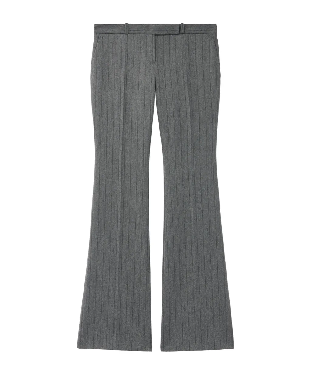 Pinstripe Flared Trousers
