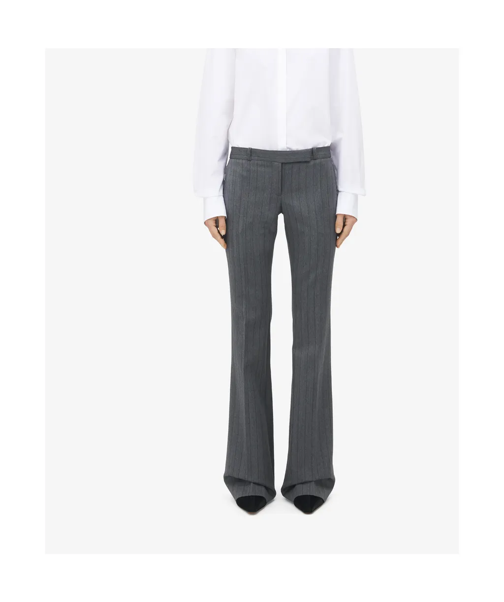 Pinstripe Flared Trousers
