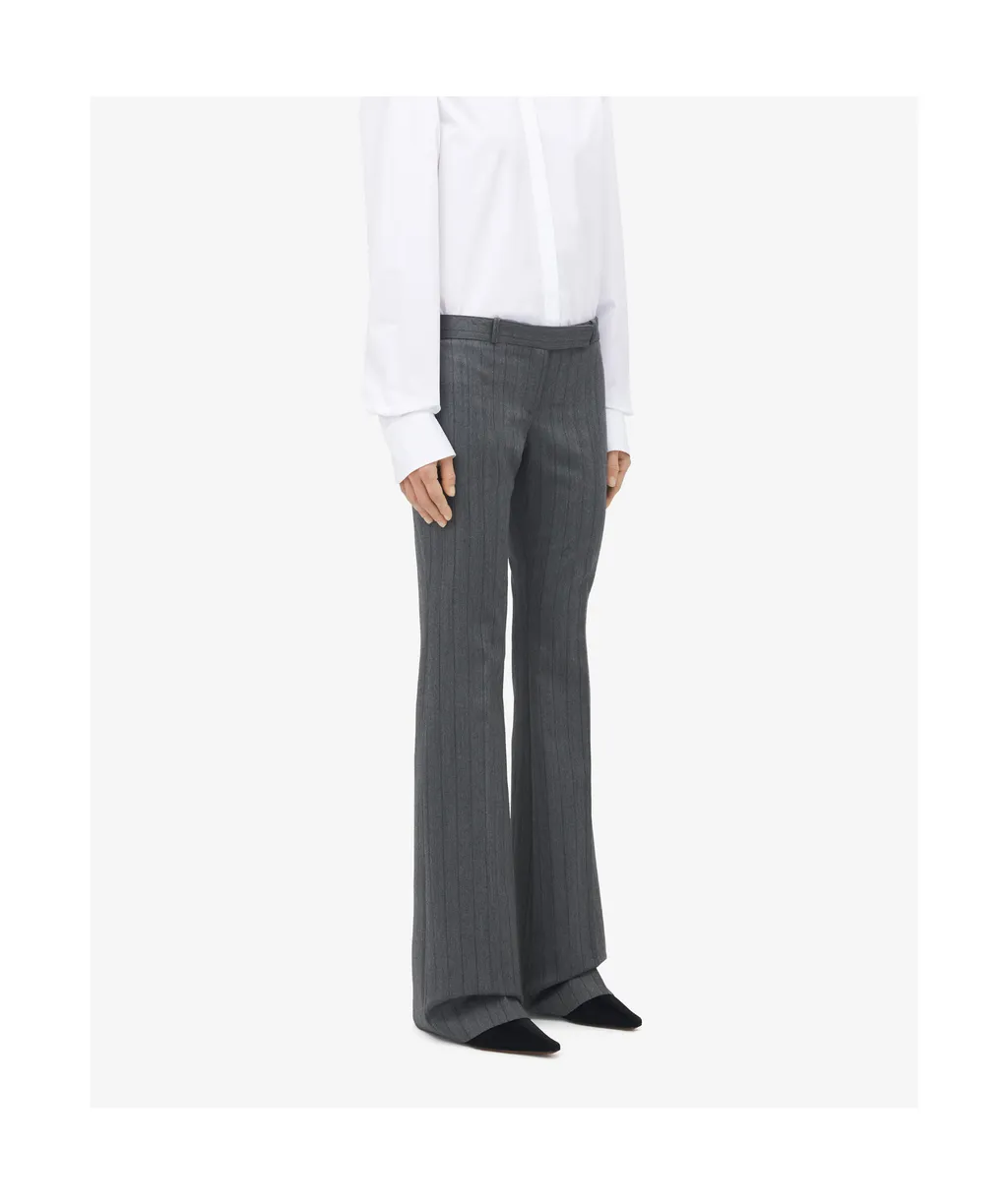 Pinstripe Flared Trousers