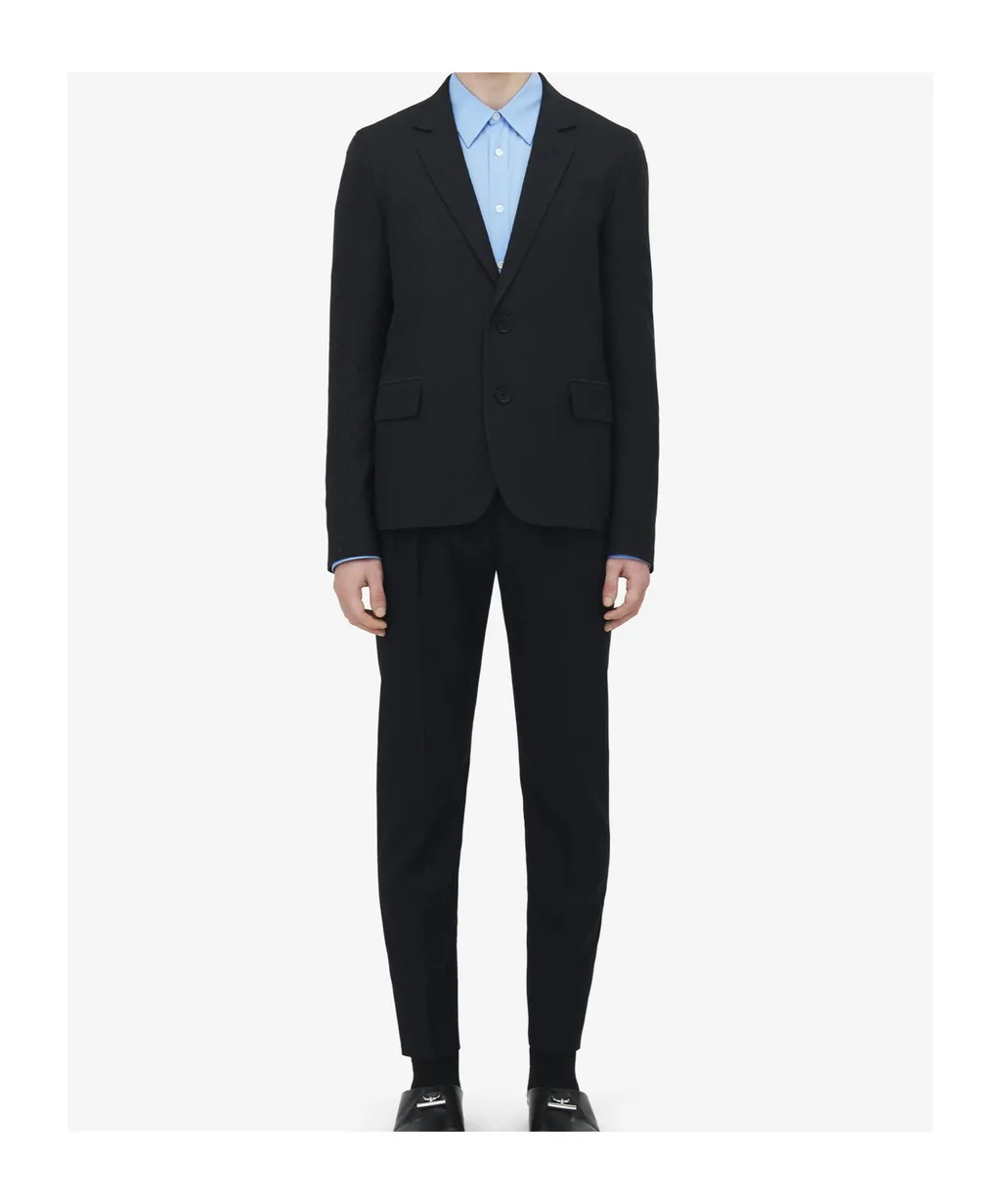 Skull Jacquard Single Breasted Blazer
