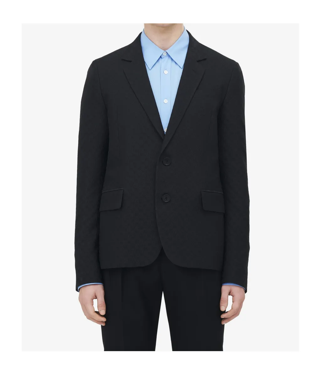 Skull Jacquard Single Breasted Blazer