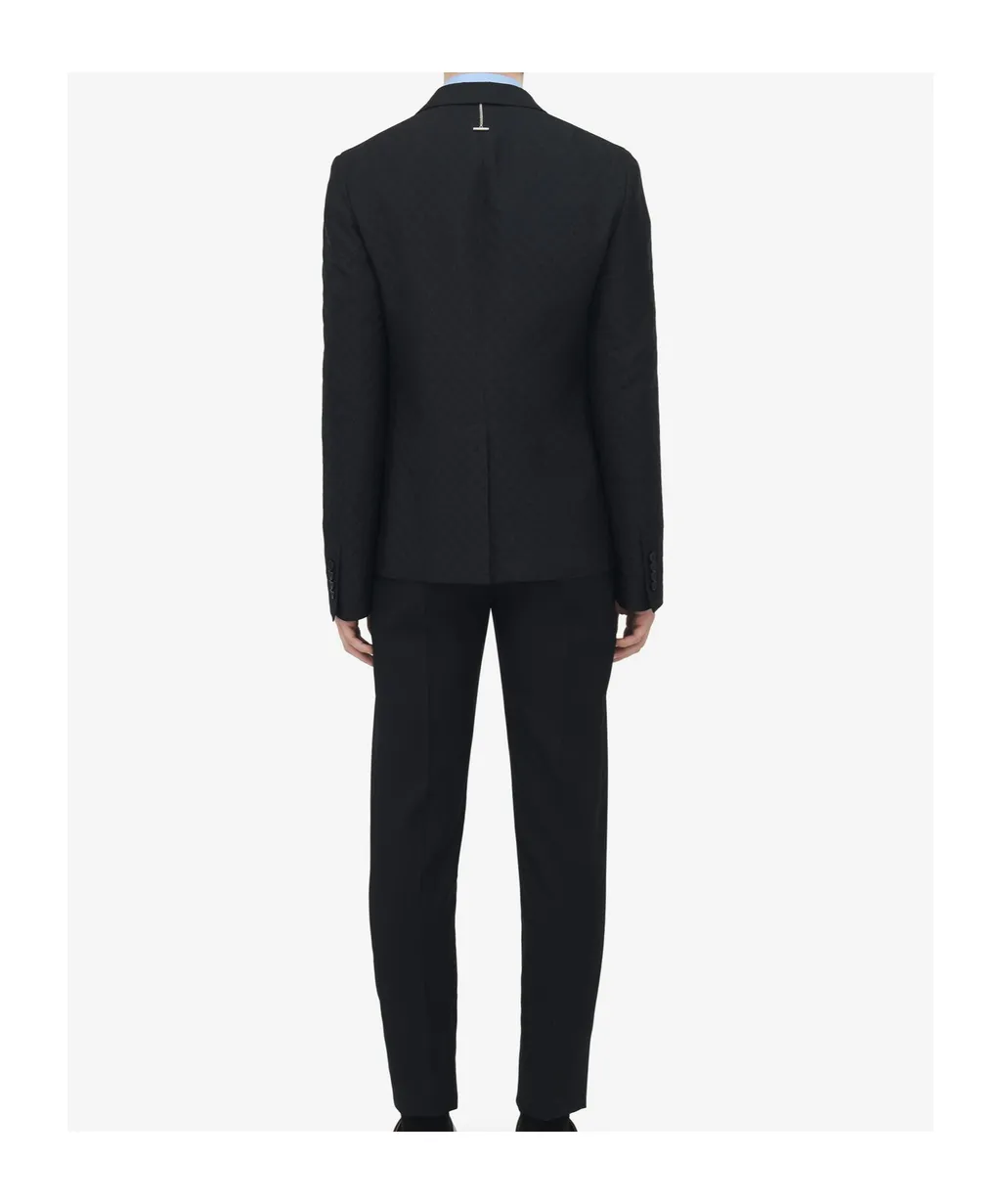 Skull Jacquard Single Breasted Blazer