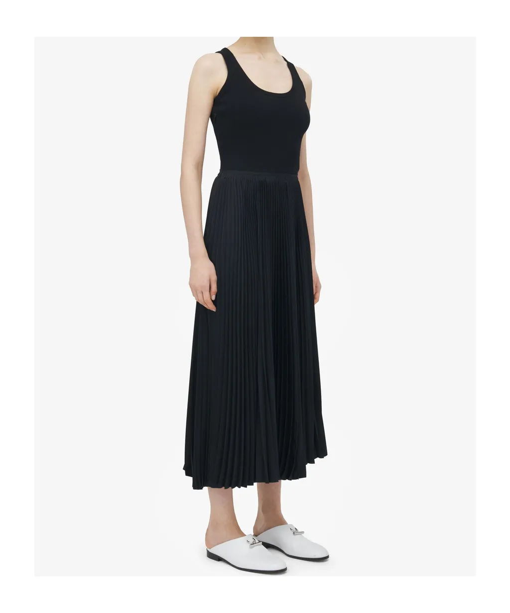 Pleated Asymmetric Sleeveless Dress