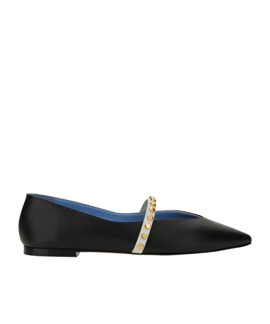 Pointed-Toe Embellished Flats