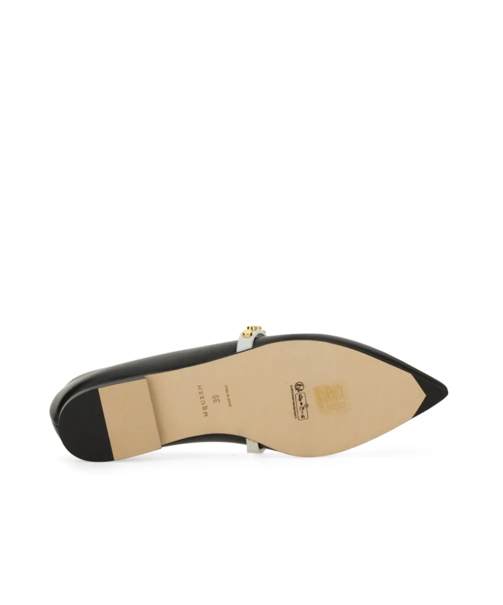 Pointed-Toe Embellished Flats