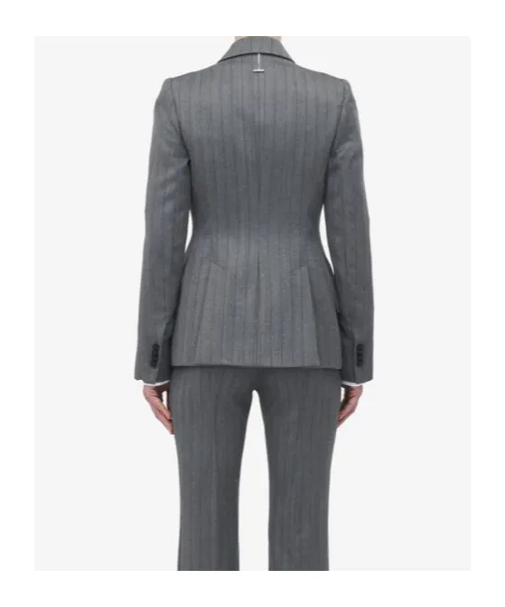 Herringbone Single-Breasted Jacket