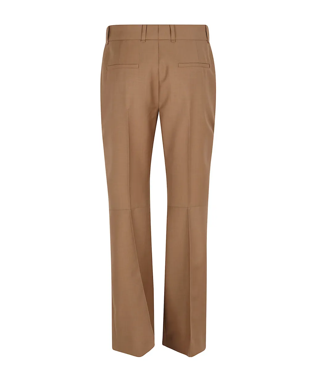Straight-Leg Pleated Trousers