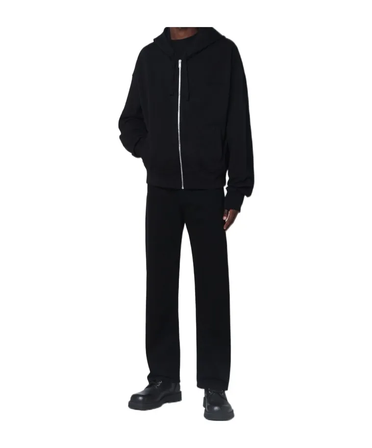 Logo Embroidered Zip-Up Hoodie
