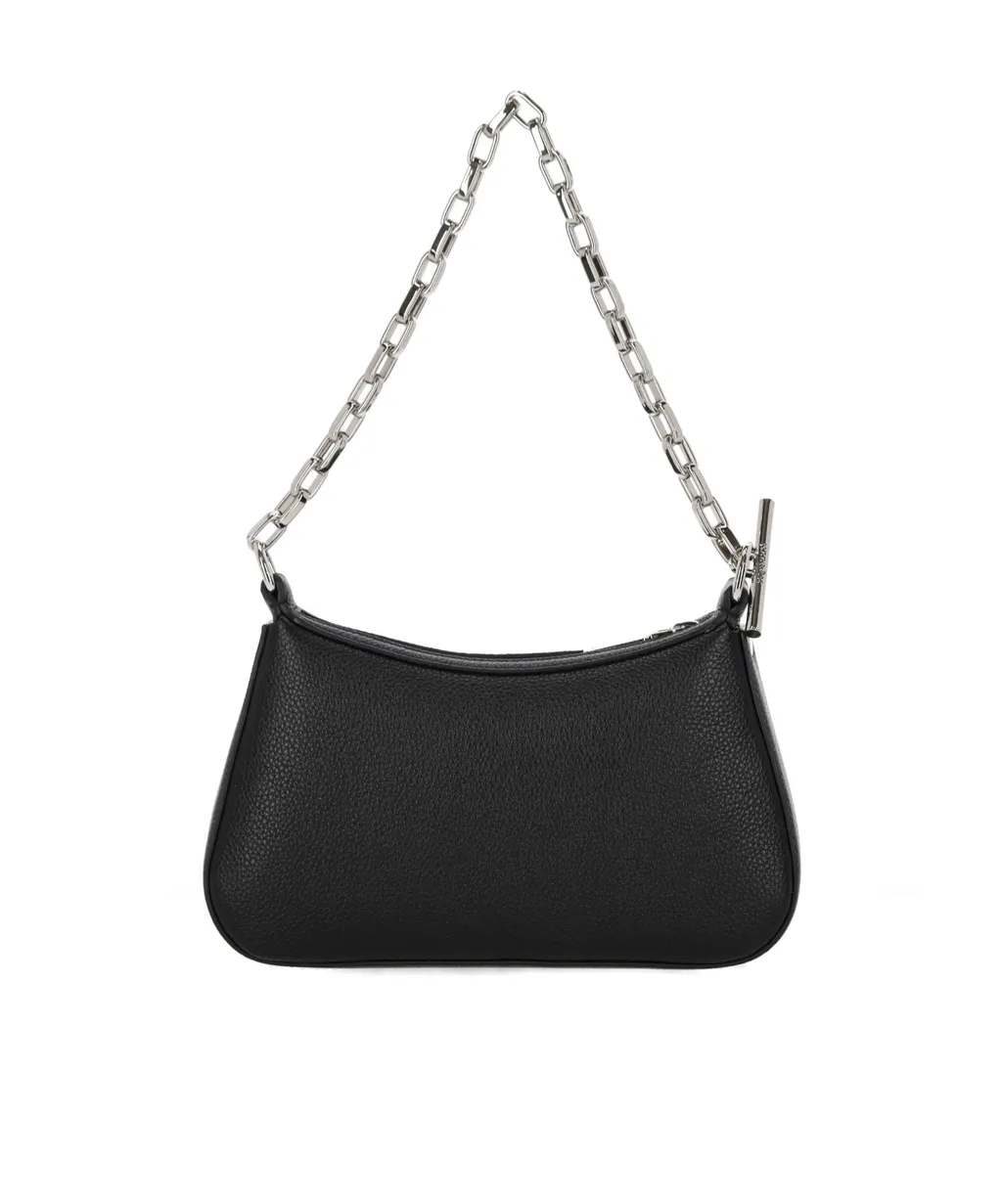 Logo Printed Chain-Linked Shoulder Bag