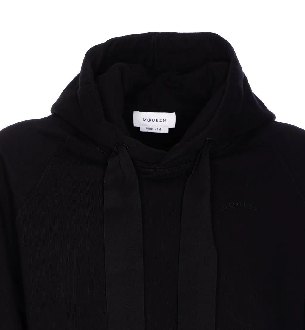 Logo Embroidered Drawstring Hoodie