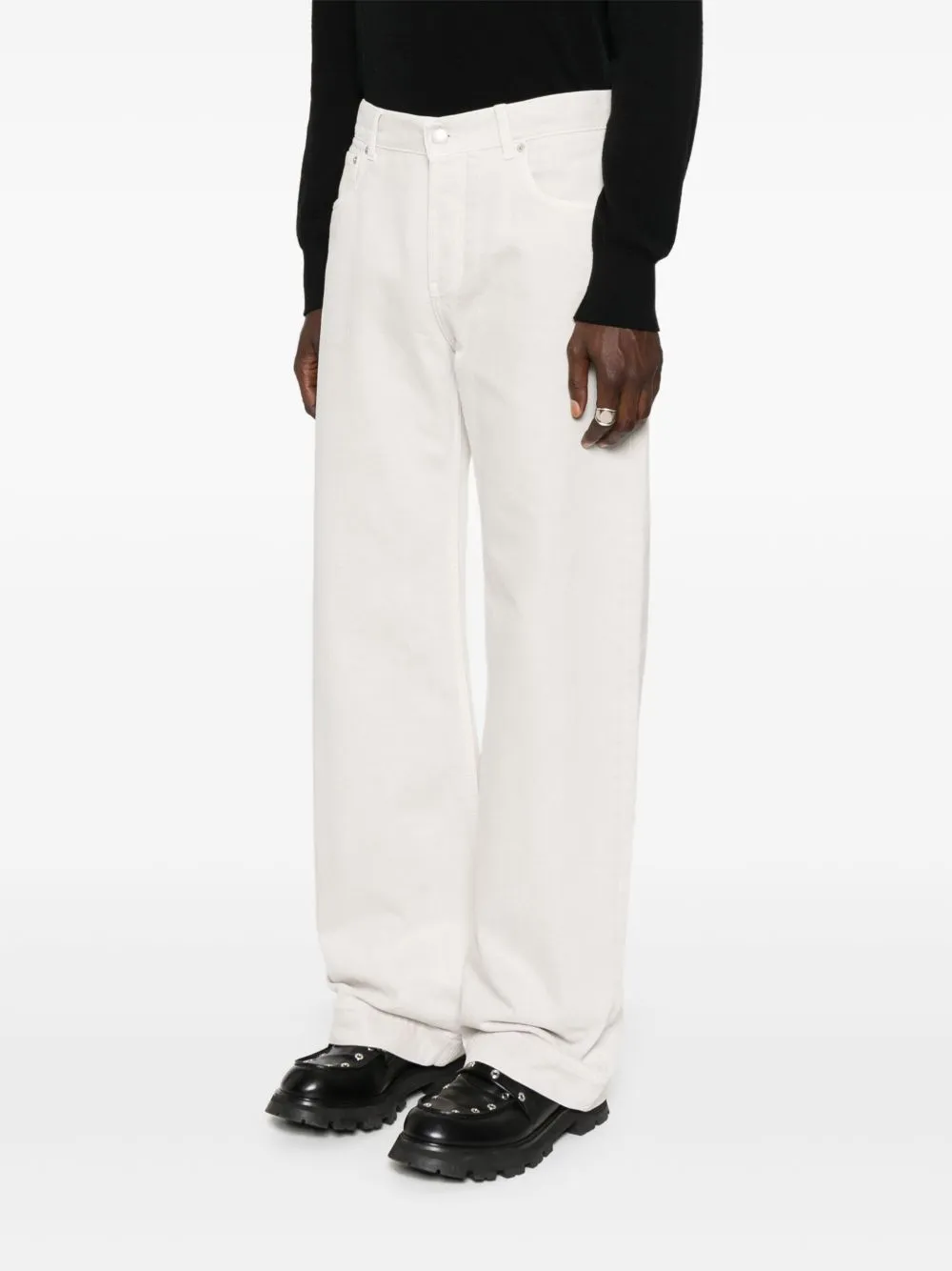 Logo Patch Wide-Leg Jeans