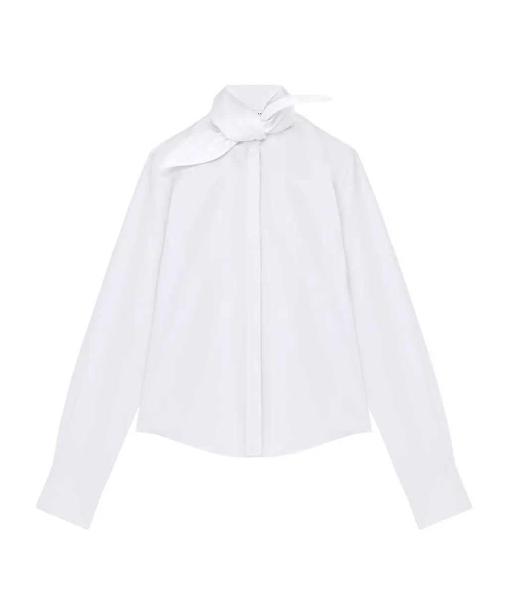 Oversized-Collar Cotton Shirt