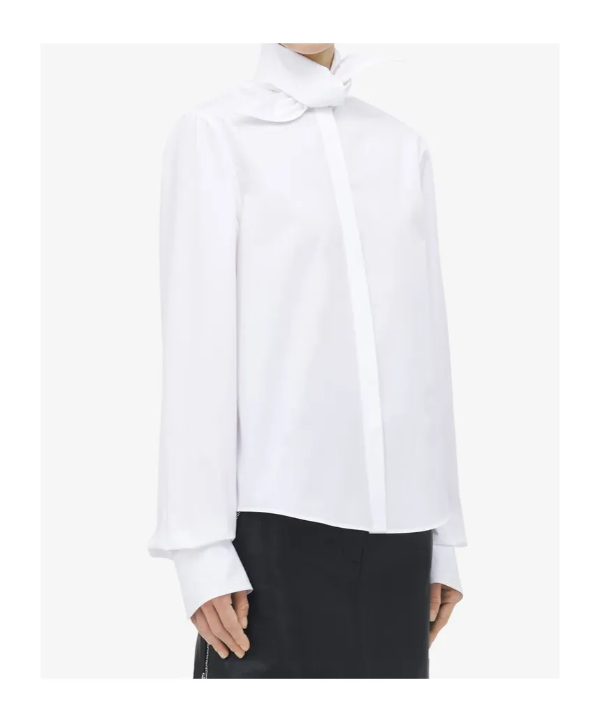 Oversized-Collar Cotton Shirt