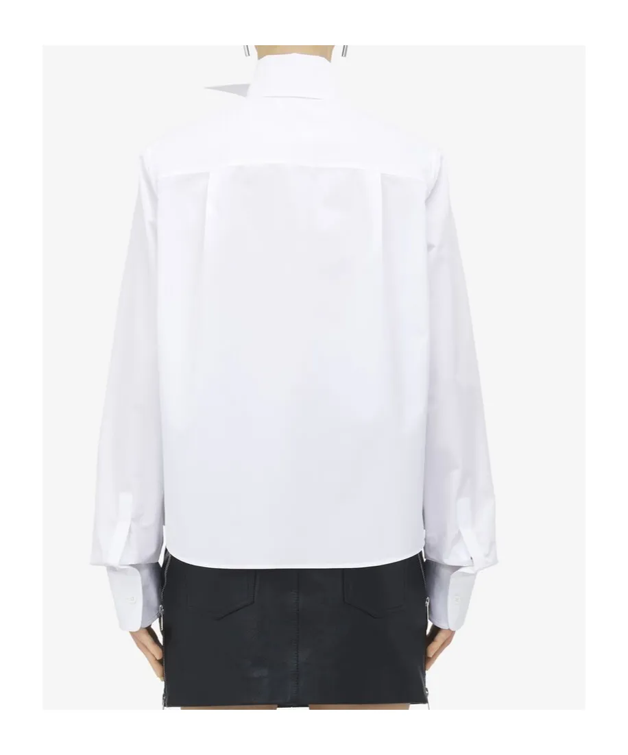 Oversized-Collar Cotton Shirt
