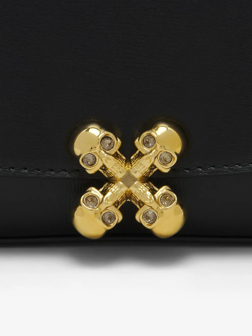 Skull Flower Chain-Linked Shoulder Bag
