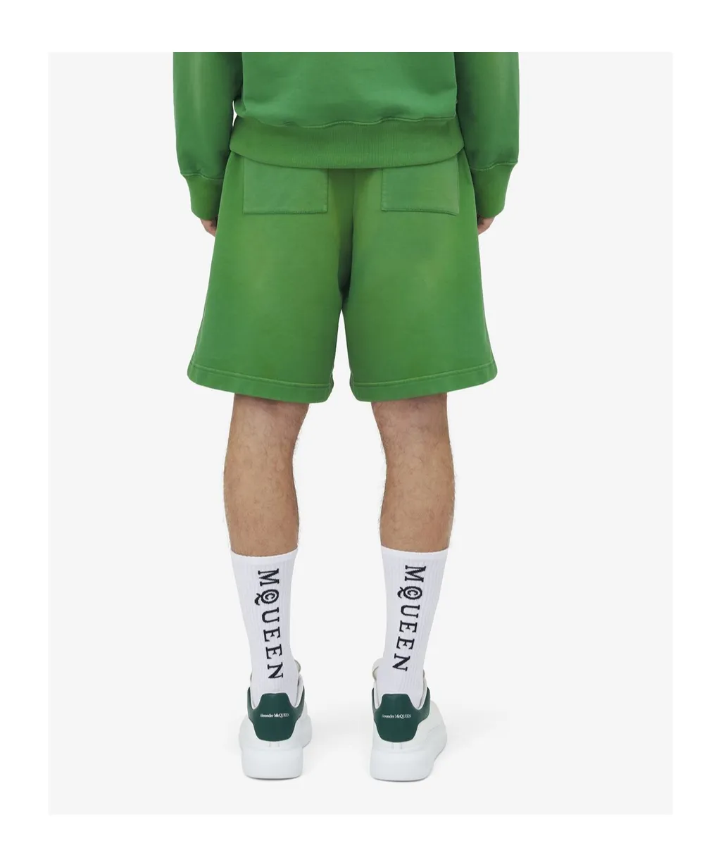 Logo Embroidered Wide-Leg Shorts