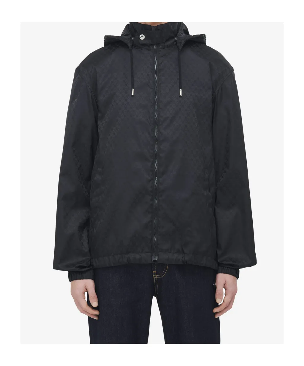 Skull Jacquard Hooded Lightweight Jacket