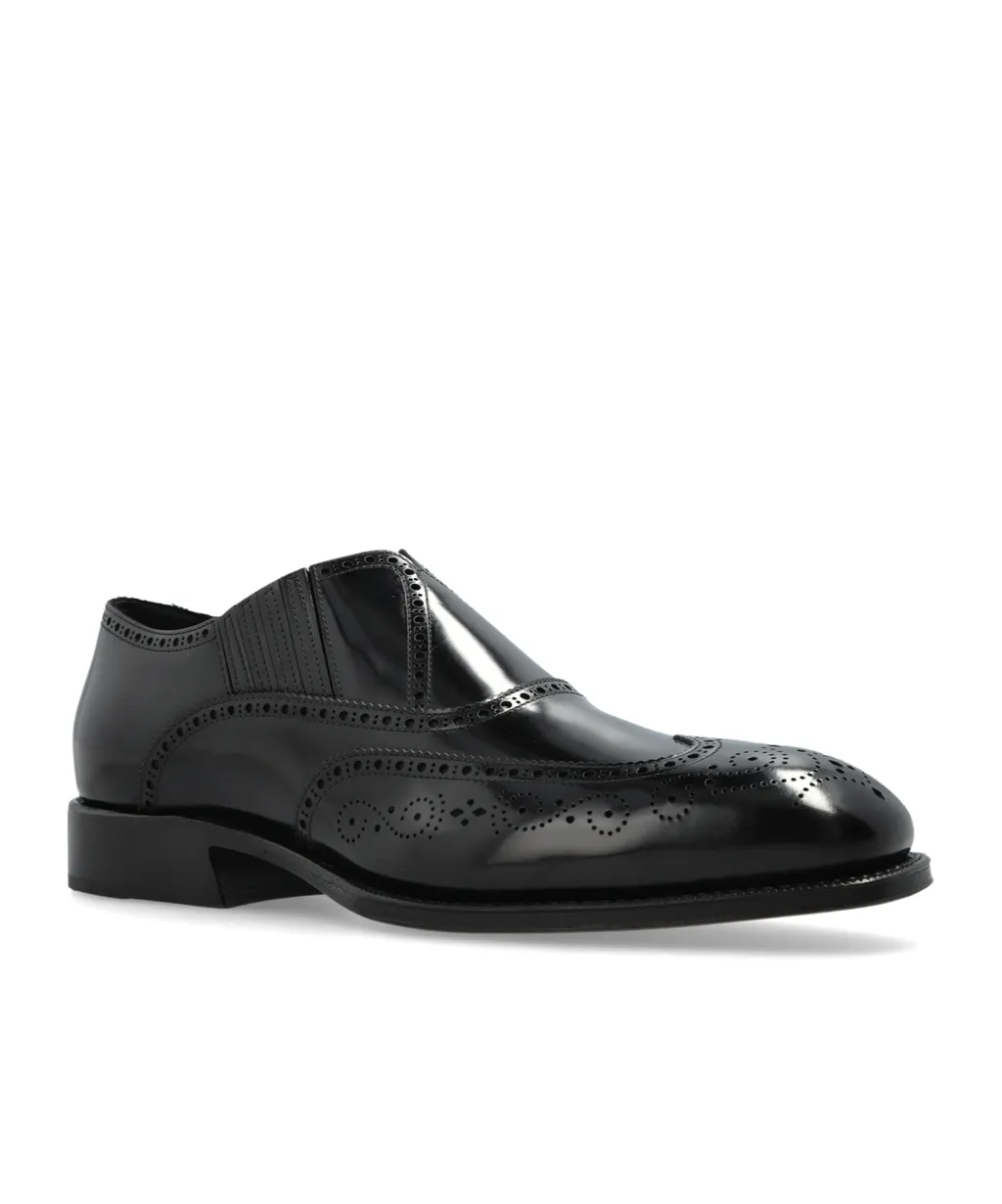 Brogue Style Slip-On Loafers