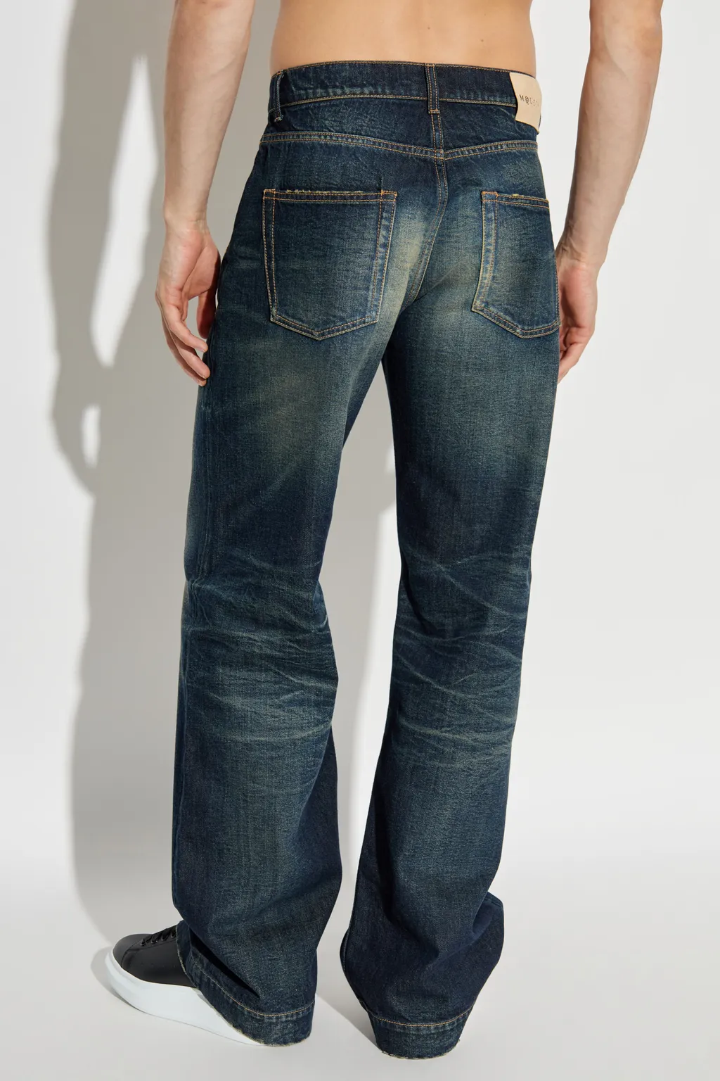 Vintage Effect Straight-Leg Jeans