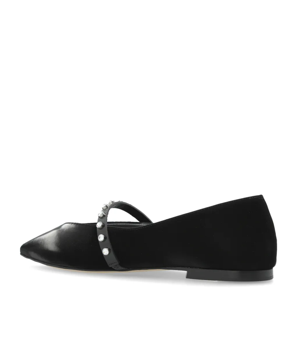 Stud-Embellished Ballerina Flats