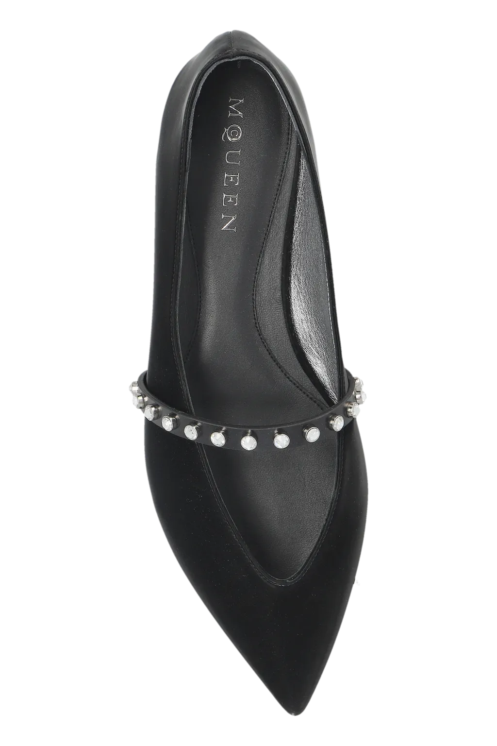 Stud-Embellished Ballerina Flats