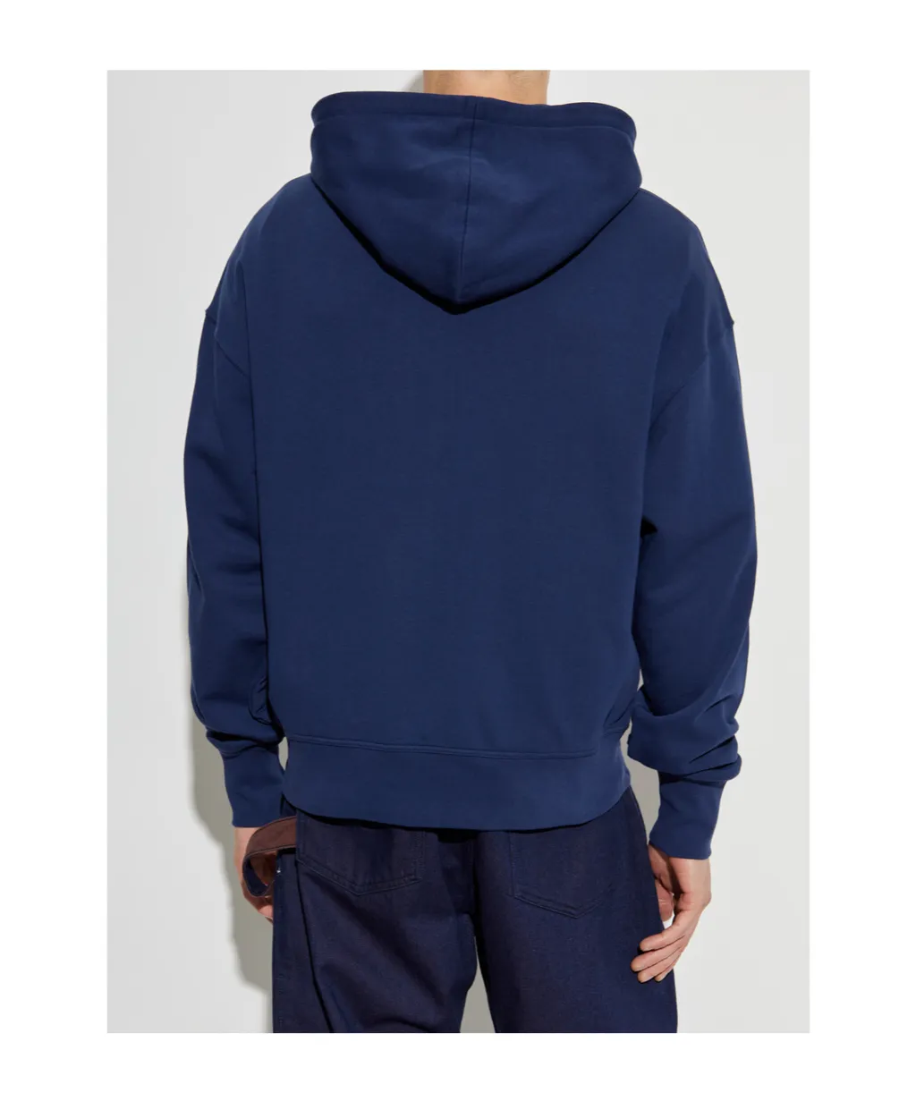 Logo Embroidered Zip-Up Hoodie