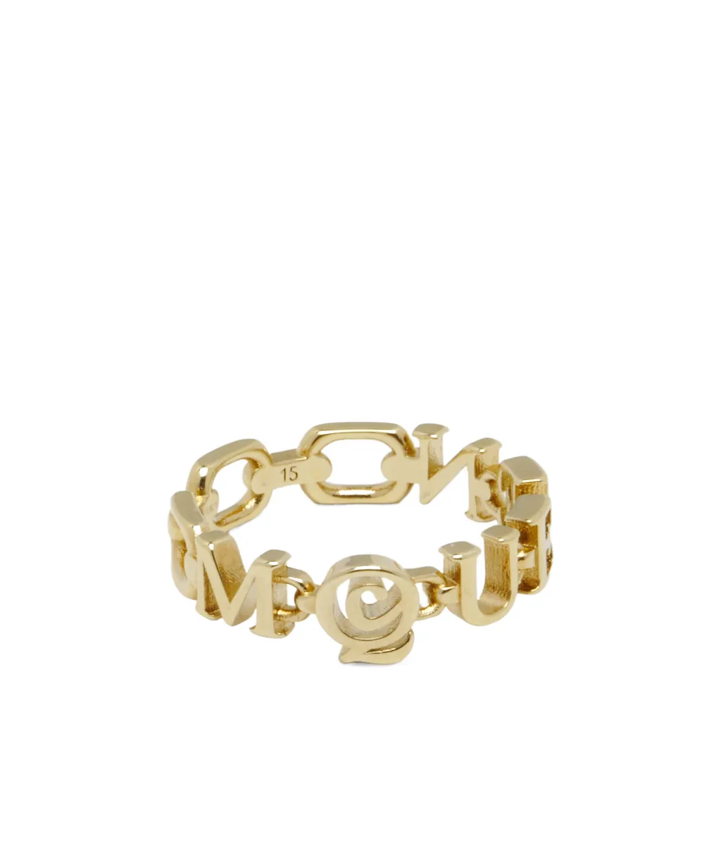 Logo Lettering Chain Ring