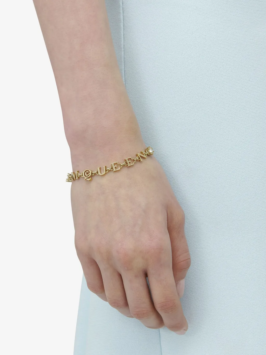 Logo Lettering Embellished Bracelet