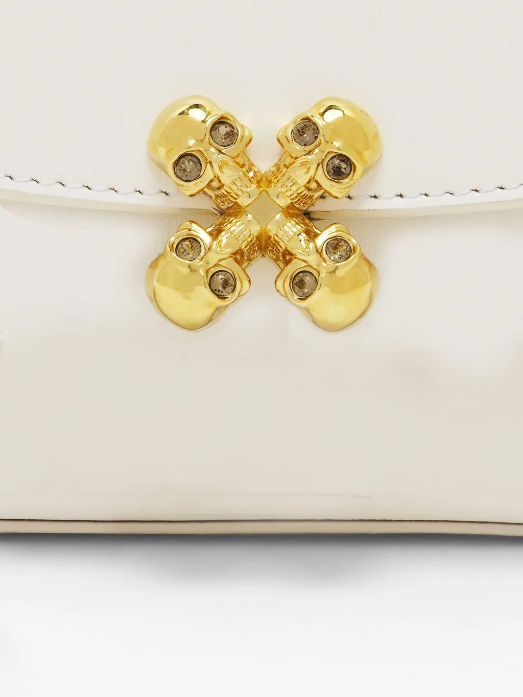 Small Skull Flower Embellished Shoulder Bag
