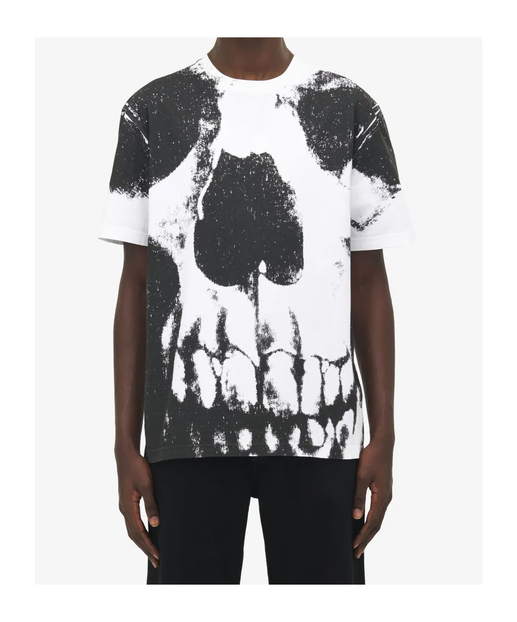 Skull Printed Crewneck T-Shirt