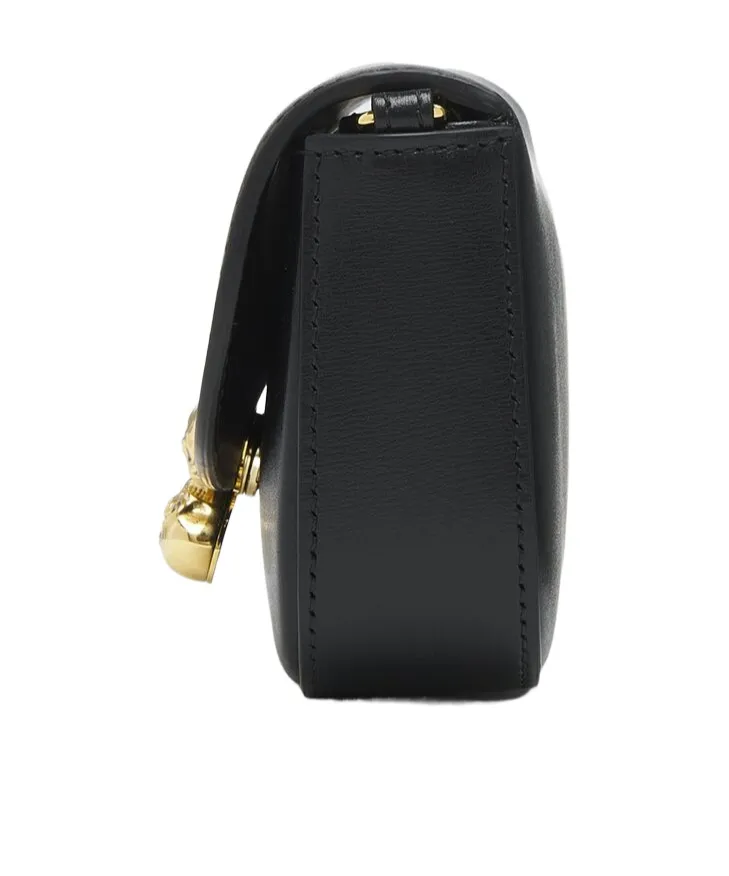 Small Skull Flower Embellished Shoulder Bag