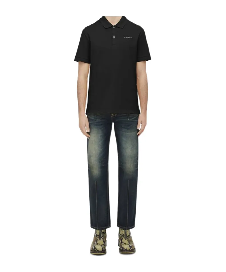 Logo Embroidered Short-Sleeved Polo Shirt
