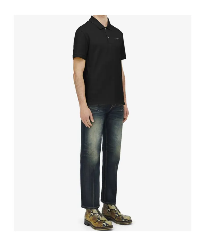 Logo Embroidered Short-Sleeved Polo Shirt