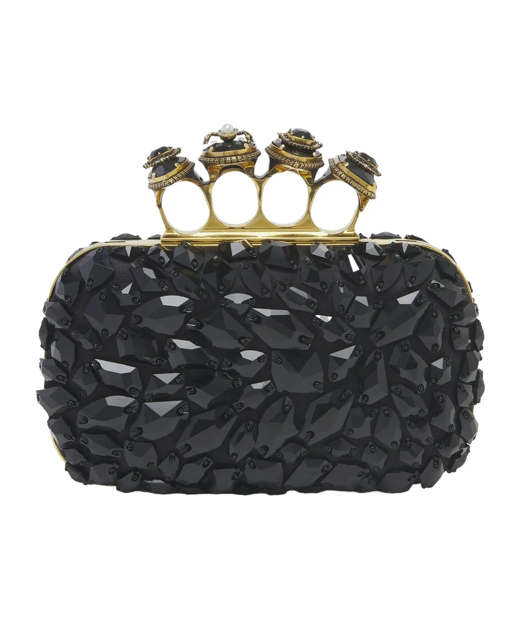Spider Embellished Knuckle Clutch Bag