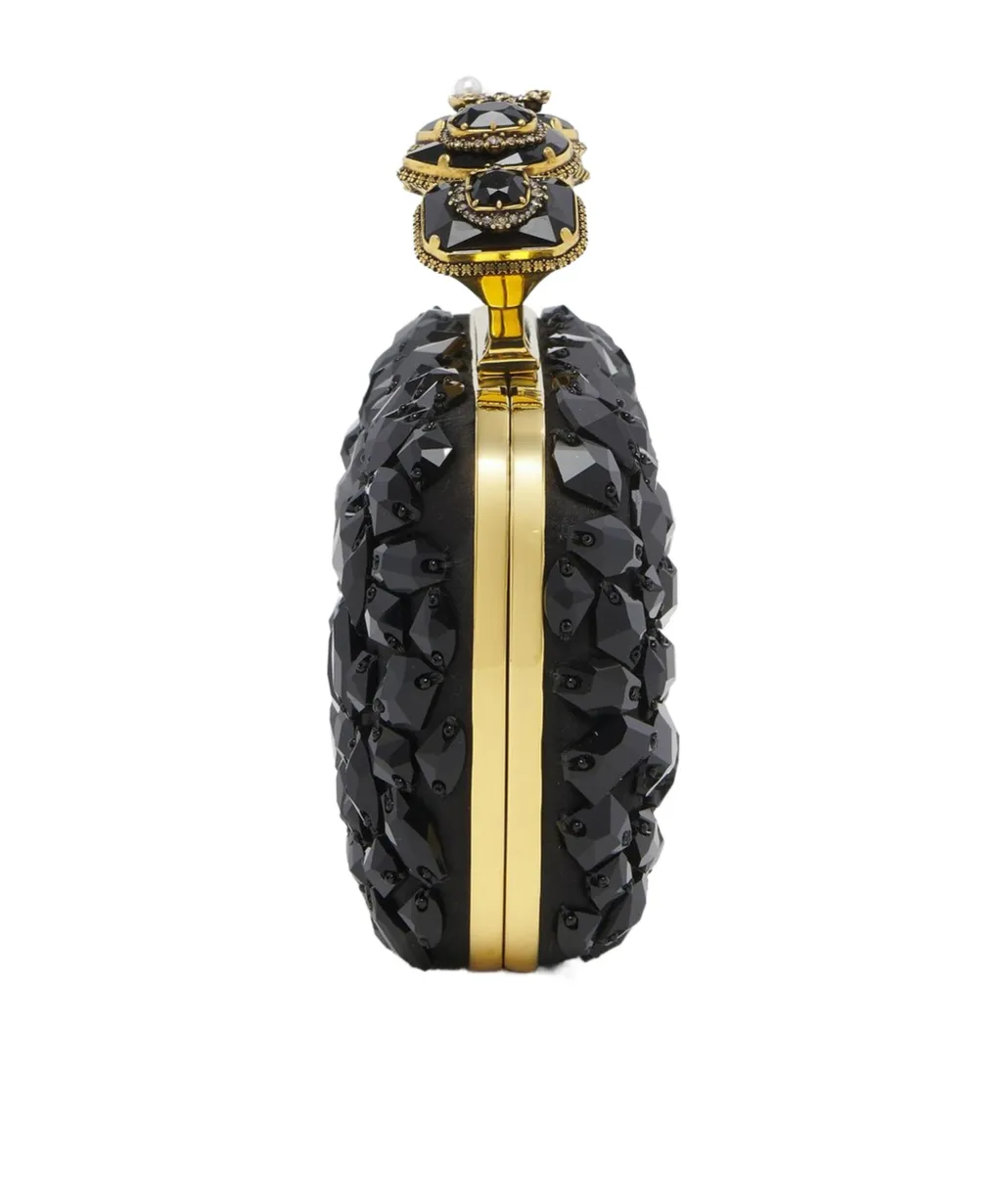 Spider Embellished Knuckle Clutch Bag