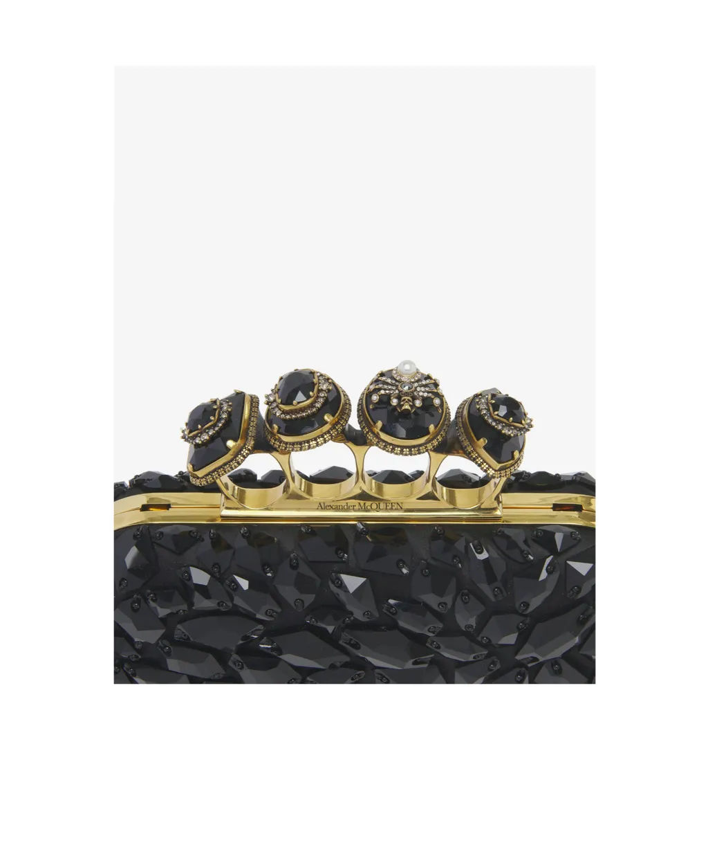 Spider Embellished Knuckle Clutch Bag