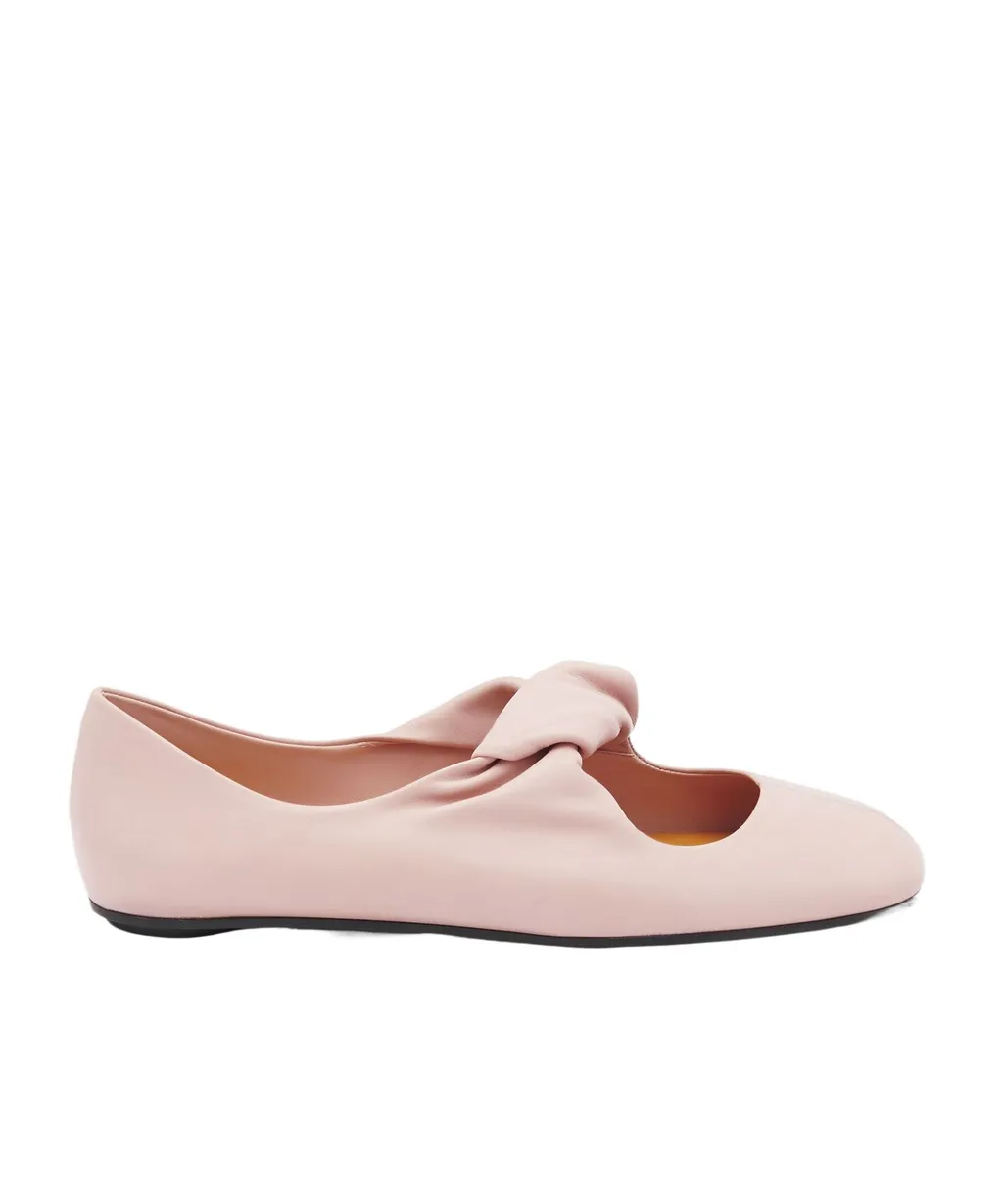 Twist-Detail Ballet Flats