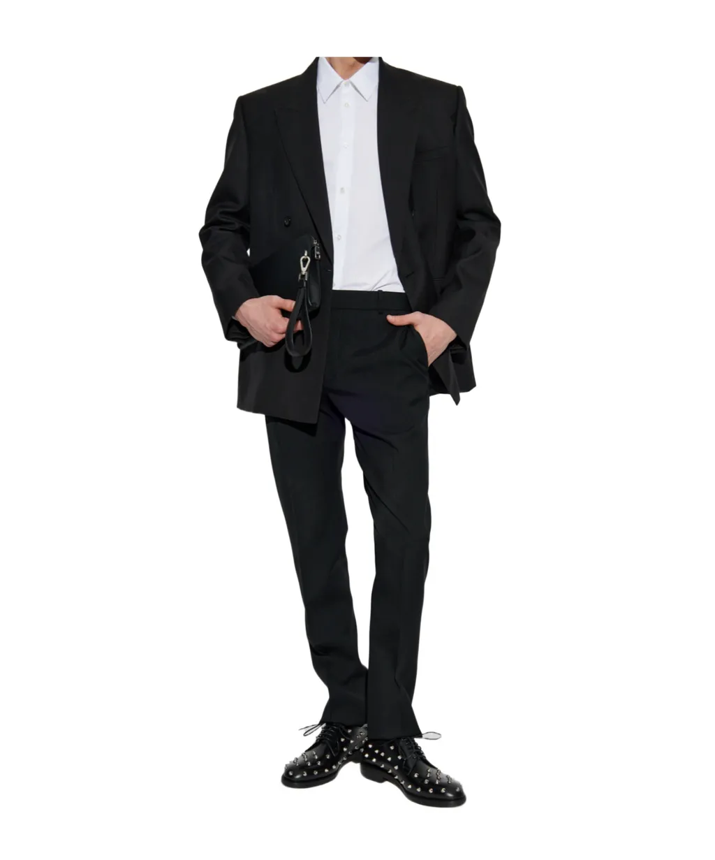 Creased Straight-Leg Trousers