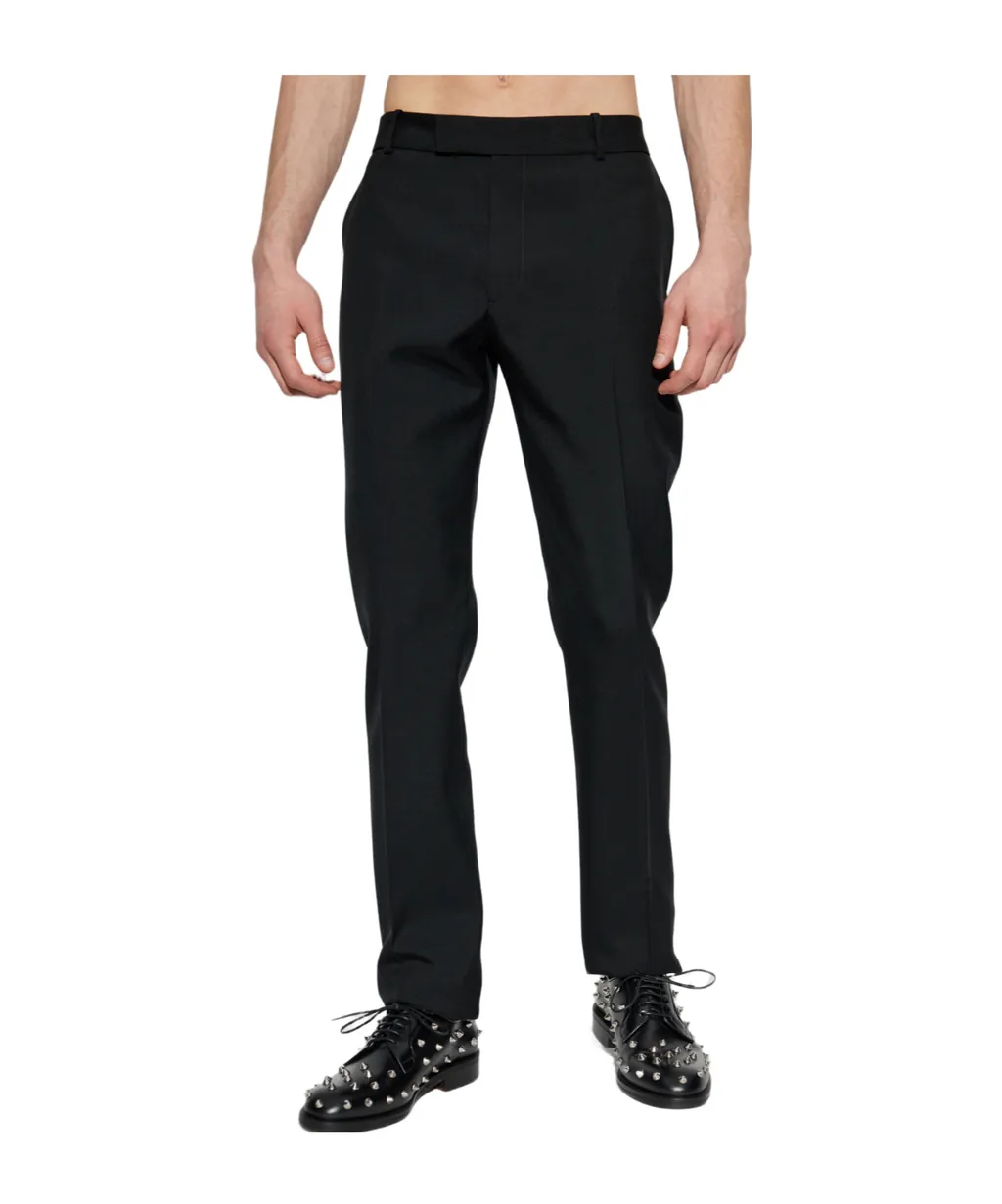 Creased Straight-Leg Trousers