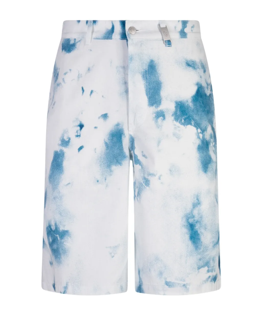 Tie-Dyed Denim Shorts