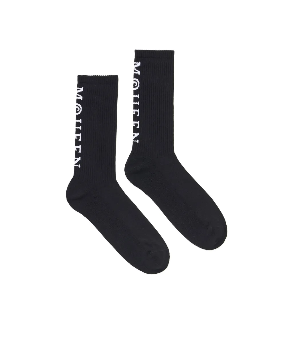 Logo Intarsia-Knit Socks