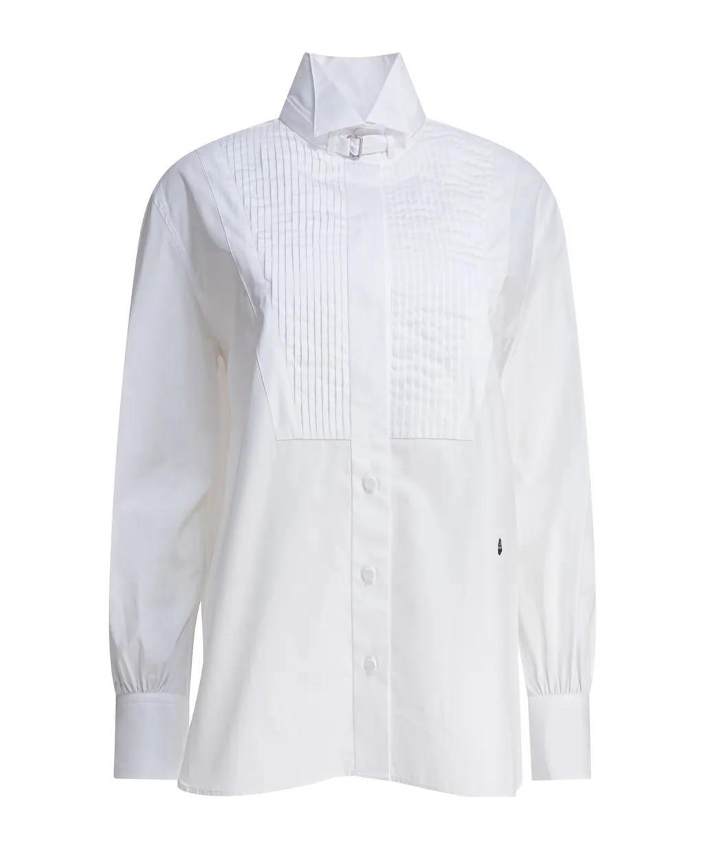 Long Sleeved Pleated Shirt