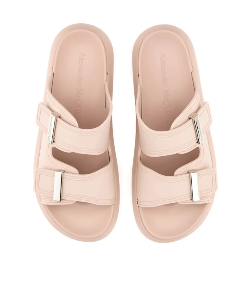 Double Strap Slip-On Sandals