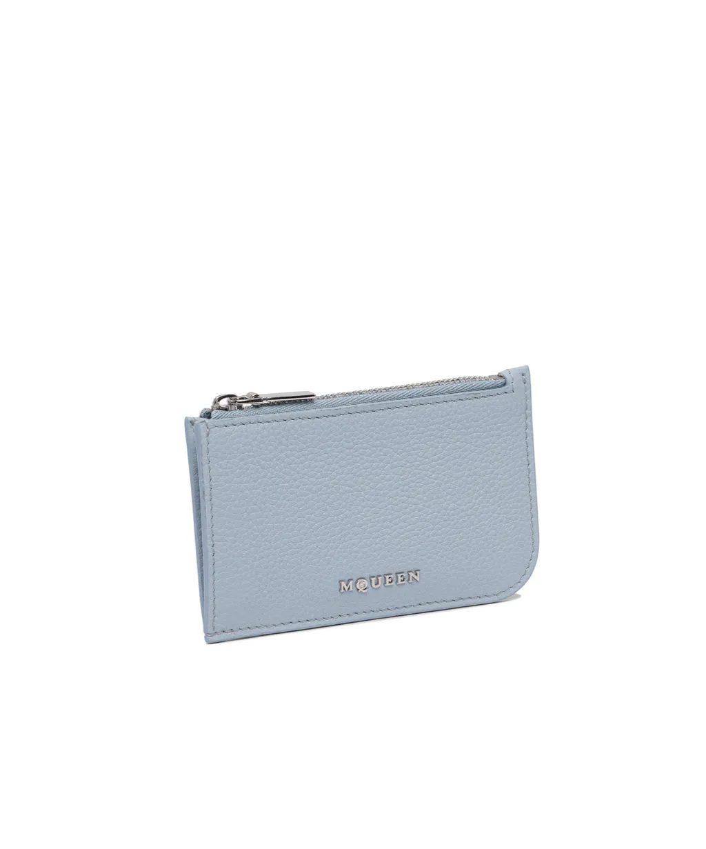 Logo Plaque Zipped Wallet