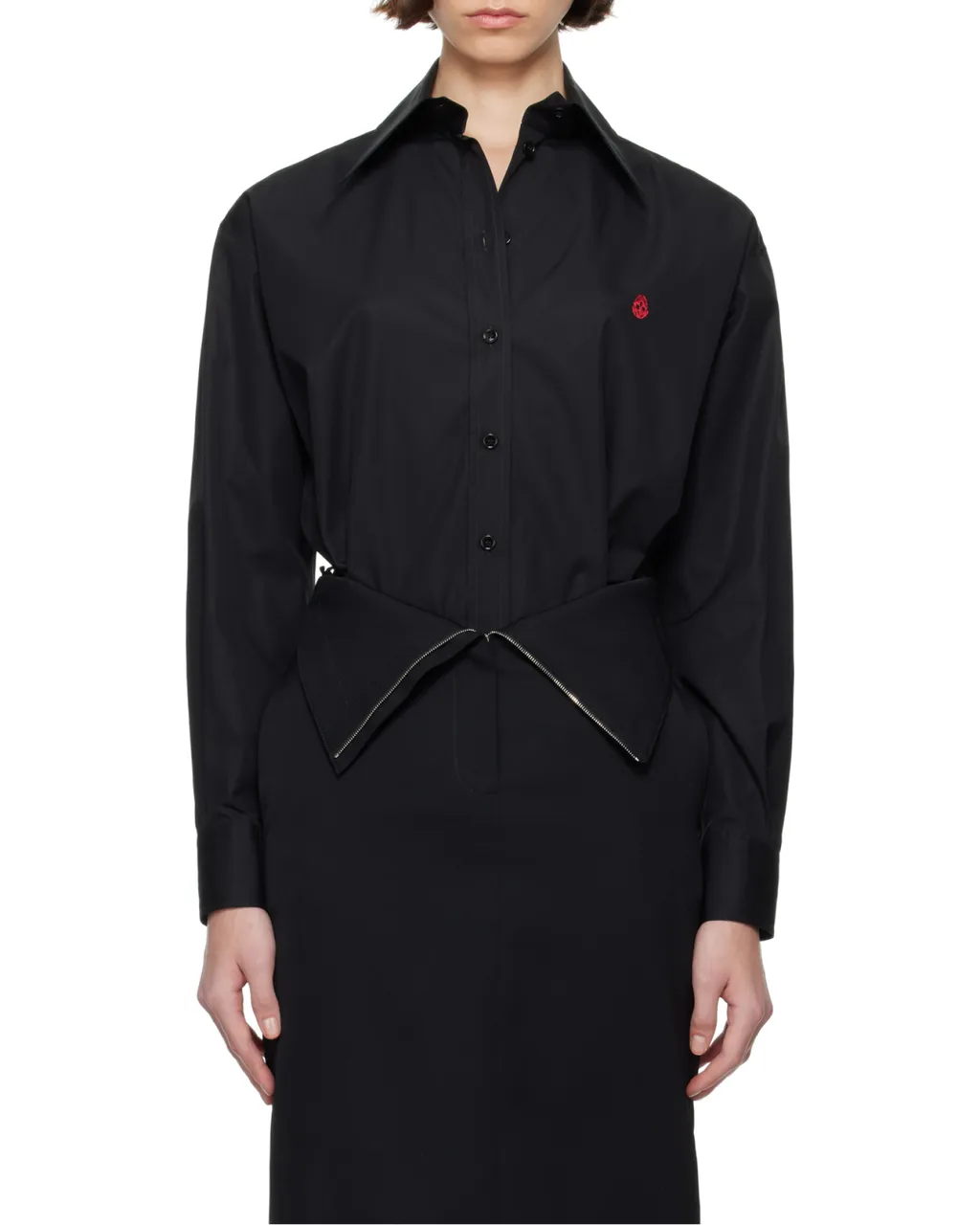 Embroidered Skull Shirt