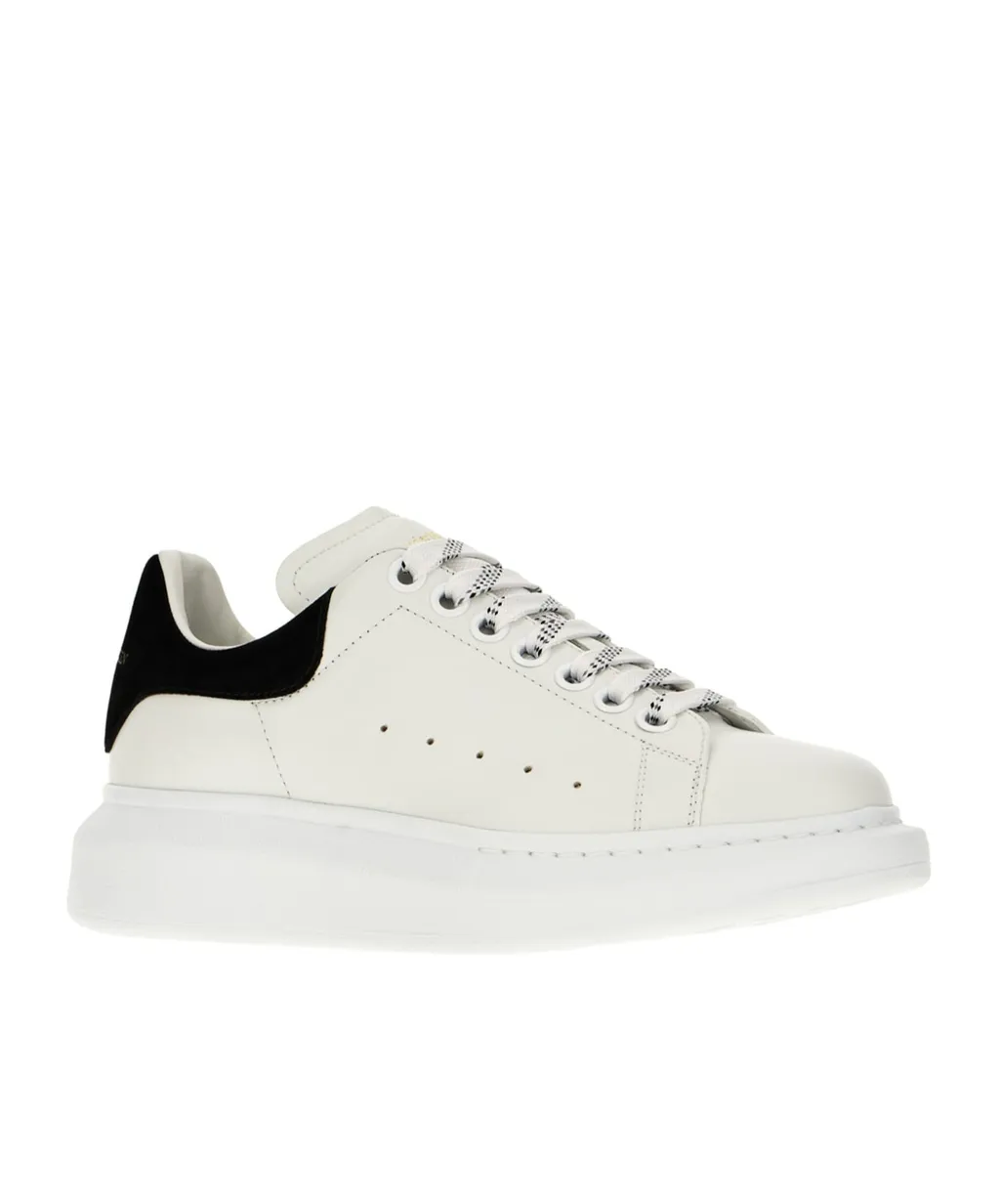 Rounded-Toe Lace-Up Sneakers