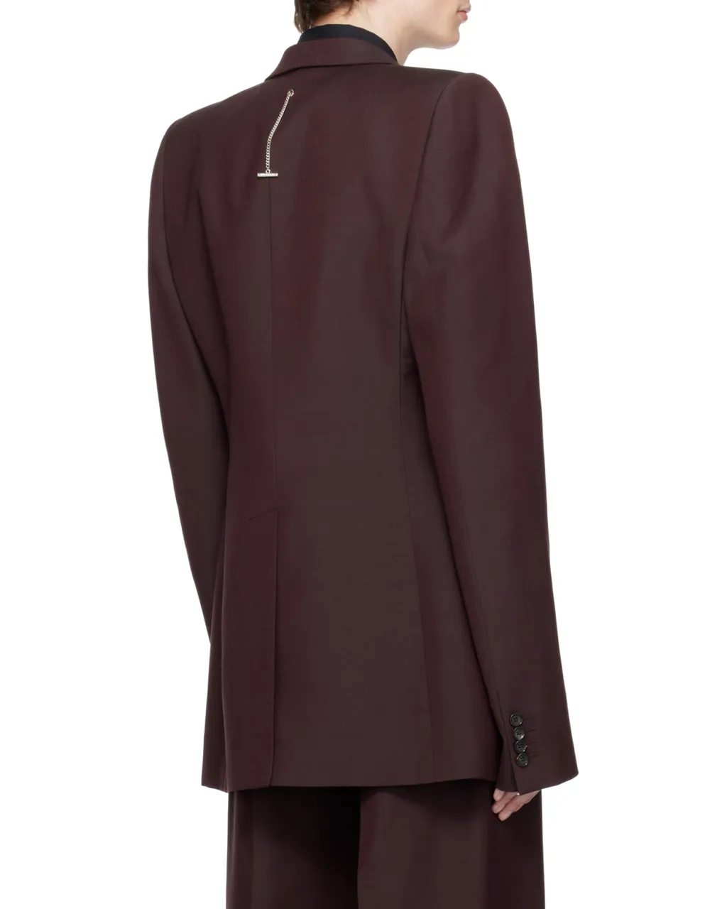 Stacked Shoulder Single-Breasted Jacket