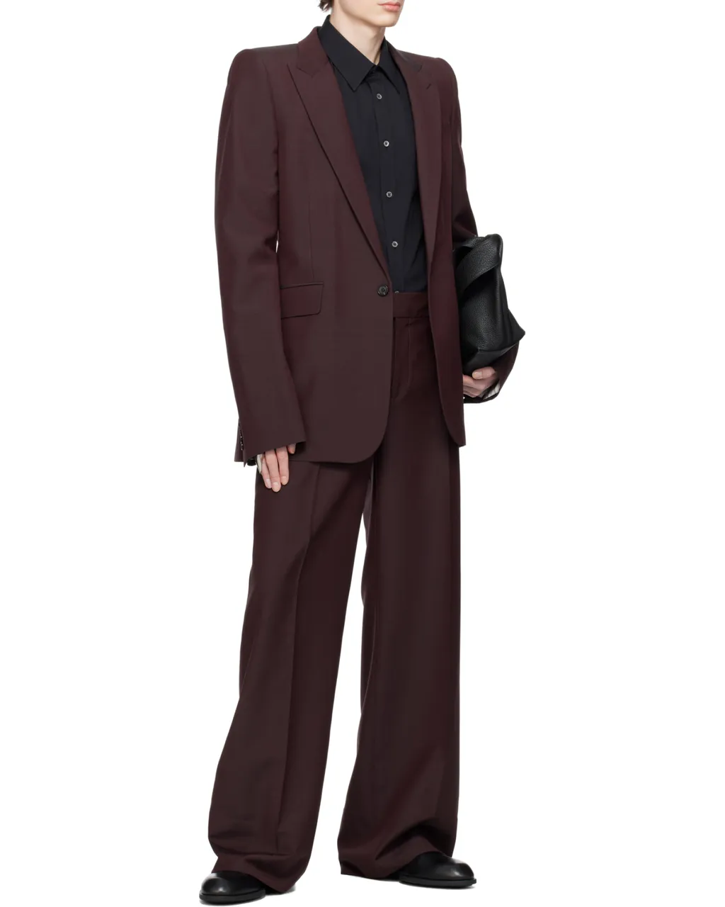 Stacked Shoulder Single-Breasted Jacket